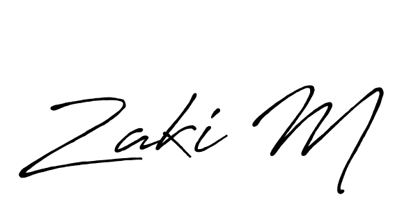 if you are searching for the best signature style for your name Zaki M. so please give up your signature search. here we have designed multiple signature styles  using Antro_Vectra_Bolder. Zaki M signature style 7 images and pictures png