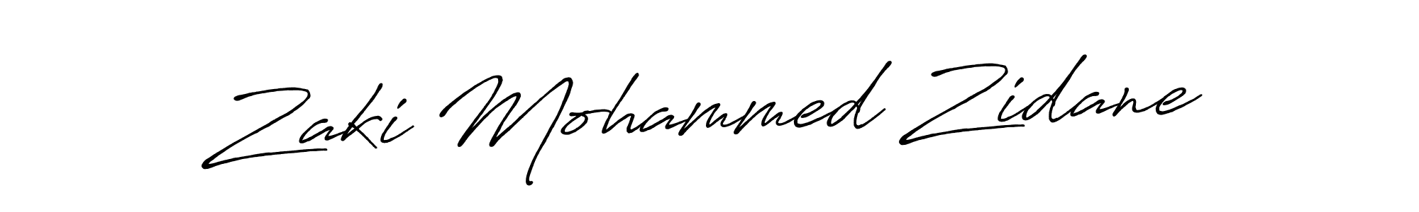 Zaki Mohammed Zidane stylish signature style. Best Handwritten Sign (Antro_Vectra_Bolder) for my name. Handwritten Signature Collection Ideas for my name Zaki Mohammed Zidane. Zaki Mohammed Zidane signature style 7 images and pictures png