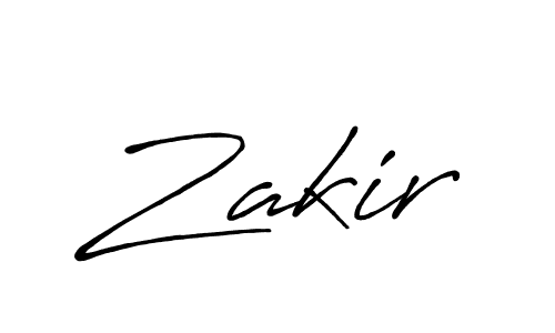 How to make Zakir signature? Antro_Vectra_Bolder is a professional autograph style. Create handwritten signature for Zakir name. Zakir signature style 7 images and pictures png