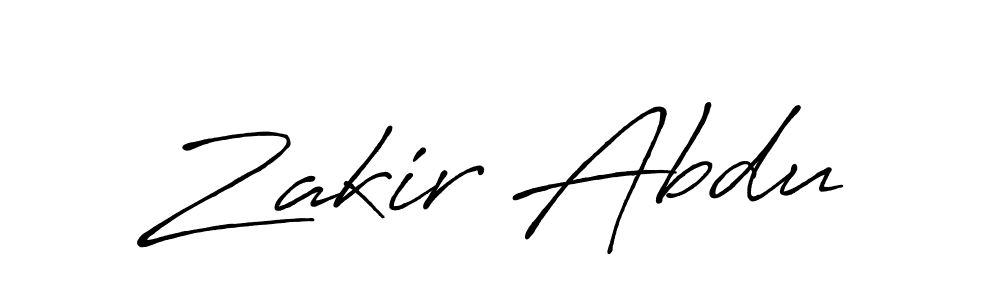 Also we have Zakir Abdu name is the best signature style. Create professional handwritten signature collection using Antro_Vectra_Bolder autograph style. Zakir Abdu signature style 7 images and pictures png