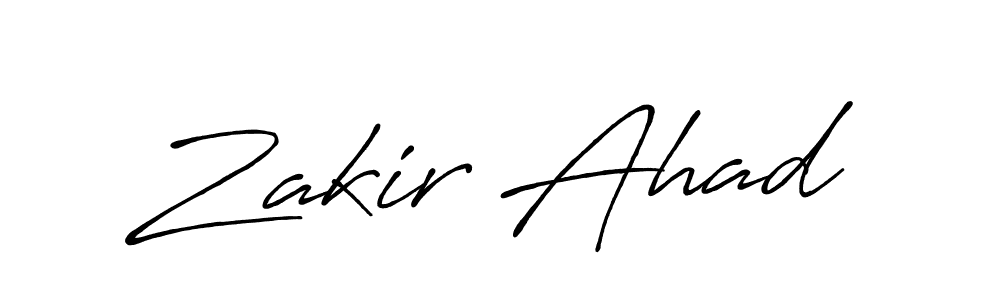 Zakir Ahad stylish signature style. Best Handwritten Sign (Antro_Vectra_Bolder) for my name. Handwritten Signature Collection Ideas for my name Zakir Ahad. Zakir Ahad signature style 7 images and pictures png