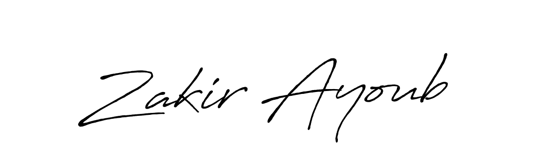 Use a signature maker to create a handwritten signature online. With this signature software, you can design (Antro_Vectra_Bolder) your own signature for name Zakir Ayoub. Zakir Ayoub signature style 7 images and pictures png
