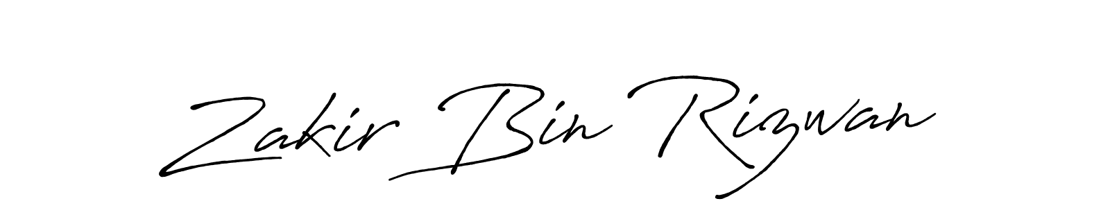 Zakir Bin Rizwan stylish signature style. Best Handwritten Sign (Antro_Vectra_Bolder) for my name. Handwritten Signature Collection Ideas for my name Zakir Bin Rizwan. Zakir Bin Rizwan signature style 7 images and pictures png