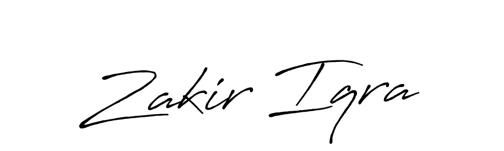 This is the best signature style for the Zakir Iqra name. Also you like these signature font (Antro_Vectra_Bolder). Mix name signature. Zakir Iqra signature style 7 images and pictures png