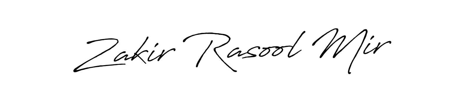 Design your own signature with our free online signature maker. With this signature software, you can create a handwritten (Antro_Vectra_Bolder) signature for name Zakir Rasool Mir. Zakir Rasool Mir signature style 7 images and pictures png