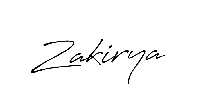 How to make Zakirya signature? Antro_Vectra_Bolder is a professional autograph style. Create handwritten signature for Zakirya name. Zakirya signature style 7 images and pictures png