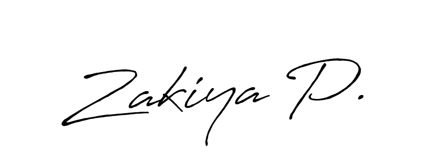 It looks lik you need a new signature style for name Zakiya P.. Design unique handwritten (Antro_Vectra_Bolder) signature with our free signature maker in just a few clicks. Zakiya P. signature style 7 images and pictures png