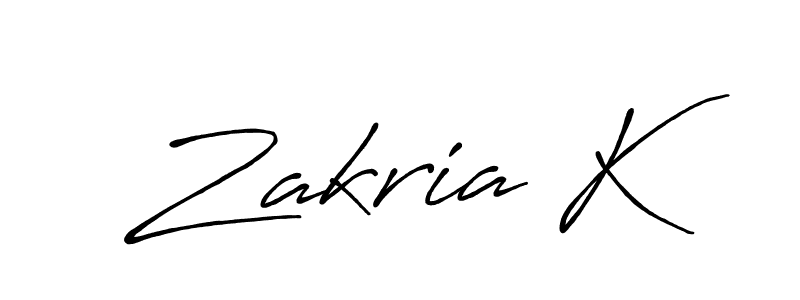 Similarly Antro_Vectra_Bolder is the best handwritten signature design. Signature creator online .You can use it as an online autograph creator for name Zakria K. Zakria K signature style 7 images and pictures png