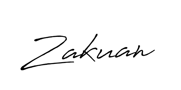 How to make Zakuan name signature. Use Antro_Vectra_Bolder style for creating short signs online. This is the latest handwritten sign. Zakuan signature style 7 images and pictures png
