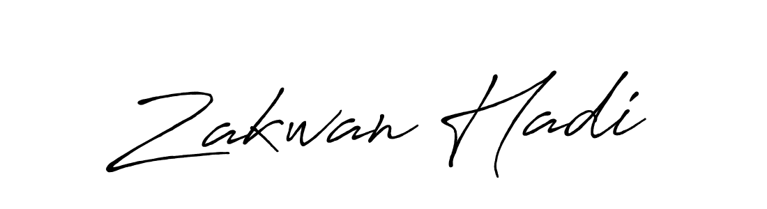 Use a signature maker to create a handwritten signature online. With this signature software, you can design (Antro_Vectra_Bolder) your own signature for name Zakwan Hadi. Zakwan Hadi signature style 7 images and pictures png