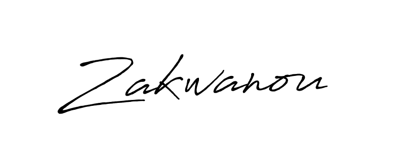 How to make Zakwanou name signature. Use Antro_Vectra_Bolder style for creating short signs online. This is the latest handwritten sign. Zakwanou signature style 7 images and pictures png