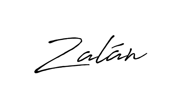 How to make Zalán signature? Antro_Vectra_Bolder is a professional autograph style. Create handwritten signature for Zalán name. Zalán signature style 7 images and pictures png