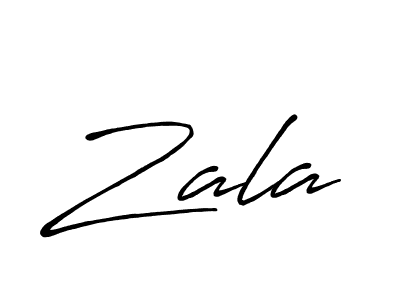 How to make Zala name signature. Use Antro_Vectra_Bolder style for creating short signs online. This is the latest handwritten sign. Zala signature style 7 images and pictures png