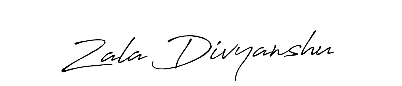 How to make Zala Divyanshu signature? Antro_Vectra_Bolder is a professional autograph style. Create handwritten signature for Zala Divyanshu name. Zala Divyanshu signature style 7 images and pictures png