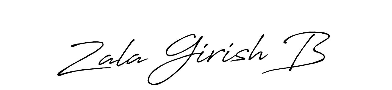 You should practise on your own different ways (Antro_Vectra_Bolder) to write your name (Zala Girish B) in signature. don't let someone else do it for you. Zala Girish B signature style 7 images and pictures png
