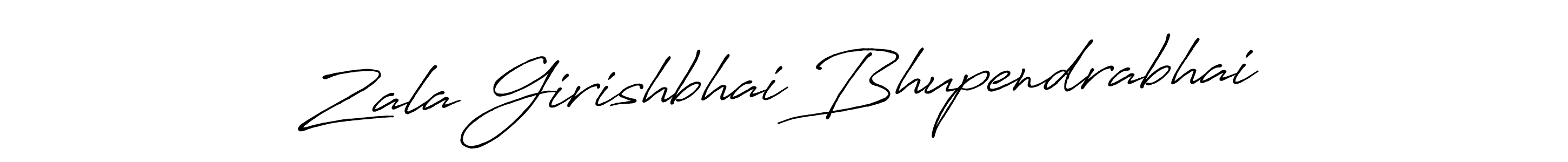 Make a beautiful signature design for name Zala Girishbhai Bhupendrabhai. With this signature (Antro_Vectra_Bolder) style, you can create a handwritten signature for free. Zala Girishbhai Bhupendrabhai signature style 7 images and pictures png