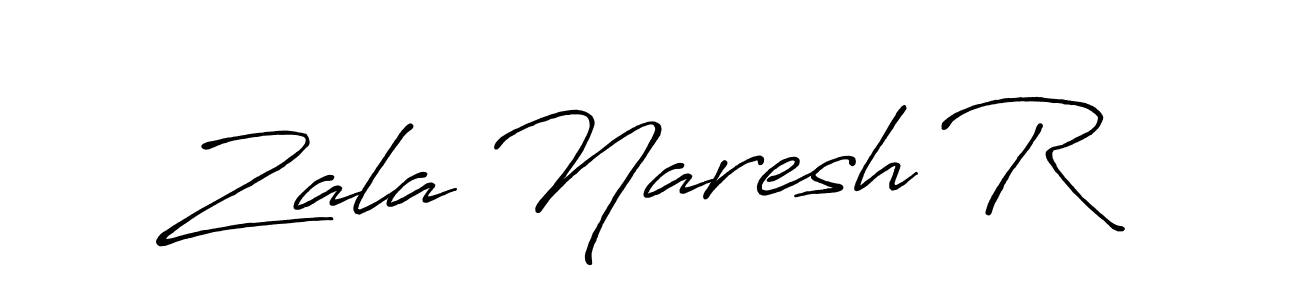 The best way (Antro_Vectra_Bolder) to make a short signature is to pick only two or three words in your name. The name Zala Naresh R include a total of six letters. For converting this name. Zala Naresh R signature style 7 images and pictures png