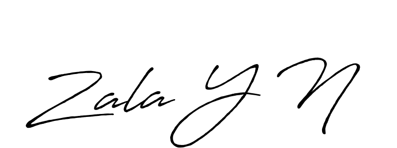 Also You can easily find your signature by using the search form. We will create Zala Y N name handwritten signature images for you free of cost using Antro_Vectra_Bolder sign style. Zala Y N signature style 7 images and pictures png