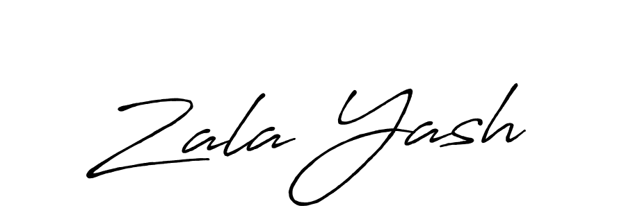 Also You can easily find your signature by using the search form. We will create Zala Yash name handwritten signature images for you free of cost using Antro_Vectra_Bolder sign style. Zala Yash signature style 7 images and pictures png