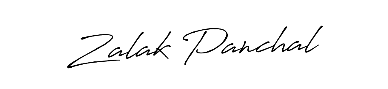 Antro_Vectra_Bolder is a professional signature style that is perfect for those who want to add a touch of class to their signature. It is also a great choice for those who want to make their signature more unique. Get Zalak Panchal name to fancy signature for free. Zalak Panchal signature style 7 images and pictures png