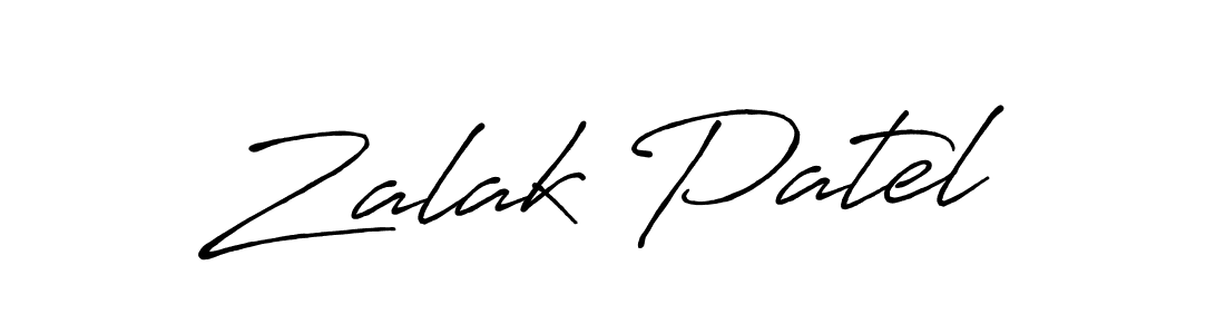 Zalak Patel stylish signature style. Best Handwritten Sign (Antro_Vectra_Bolder) for my name. Handwritten Signature Collection Ideas for my name Zalak Patel. Zalak Patel signature style 7 images and pictures png