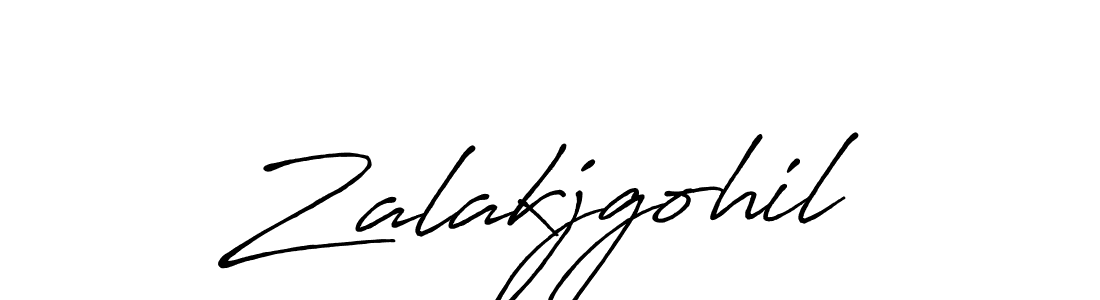 Zalakjgohil stylish signature style. Best Handwritten Sign (Antro_Vectra_Bolder) for my name. Handwritten Signature Collection Ideas for my name Zalakjgohil. Zalakjgohil signature style 7 images and pictures png