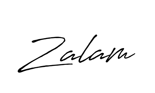 Make a beautiful signature design for name Zalam. With this signature (Antro_Vectra_Bolder) style, you can create a handwritten signature for free. Zalam signature style 7 images and pictures png