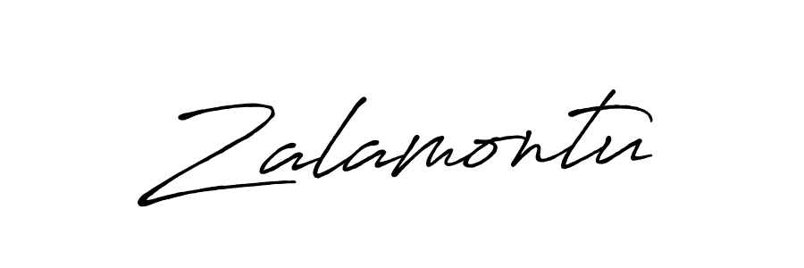 How to make Zalamontu name signature. Use Antro_Vectra_Bolder style for creating short signs online. This is the latest handwritten sign. Zalamontu signature style 7 images and pictures png
