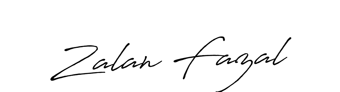 Zalan Fazal stylish signature style. Best Handwritten Sign (Antro_Vectra_Bolder) for my name. Handwritten Signature Collection Ideas for my name Zalan Fazal. Zalan Fazal signature style 7 images and pictures png