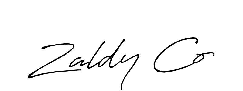 if you are searching for the best signature style for your name Zaldy Co. so please give up your signature search. here we have designed multiple signature styles  using Antro_Vectra_Bolder. Zaldy Co signature style 7 images and pictures png