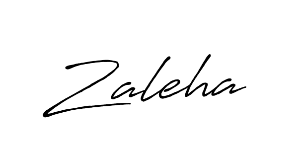 Create a beautiful signature design for name Zaleha. With this signature (Antro_Vectra_Bolder) fonts, you can make a handwritten signature for free. Zaleha signature style 7 images and pictures png