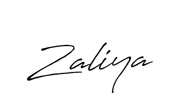 Create a beautiful signature design for name Zaliya. With this signature (Antro_Vectra_Bolder) fonts, you can make a handwritten signature for free. Zaliya signature style 7 images and pictures png