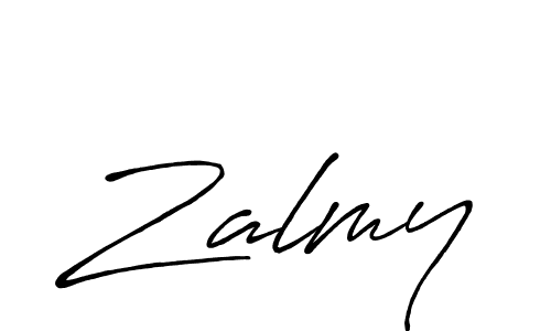 Use a signature maker to create a handwritten signature online. With this signature software, you can design (Antro_Vectra_Bolder) your own signature for name Zalmy. Zalmy signature style 7 images and pictures png