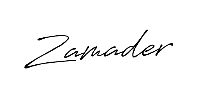 Design your own signature with our free online signature maker. With this signature software, you can create a handwritten (Antro_Vectra_Bolder) signature for name Zamader. Zamader signature style 7 images and pictures png