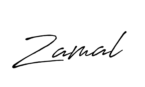 How to make Zamal name signature. Use Antro_Vectra_Bolder style for creating short signs online. This is the latest handwritten sign. Zamal signature style 7 images and pictures png