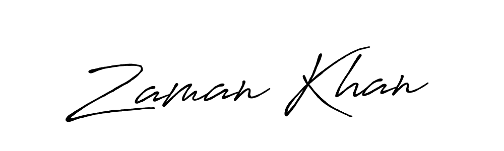 Make a beautiful signature design for name Zaman Khan. With this signature (Antro_Vectra_Bolder) style, you can create a handwritten signature for free. Zaman Khan signature style 7 images and pictures png