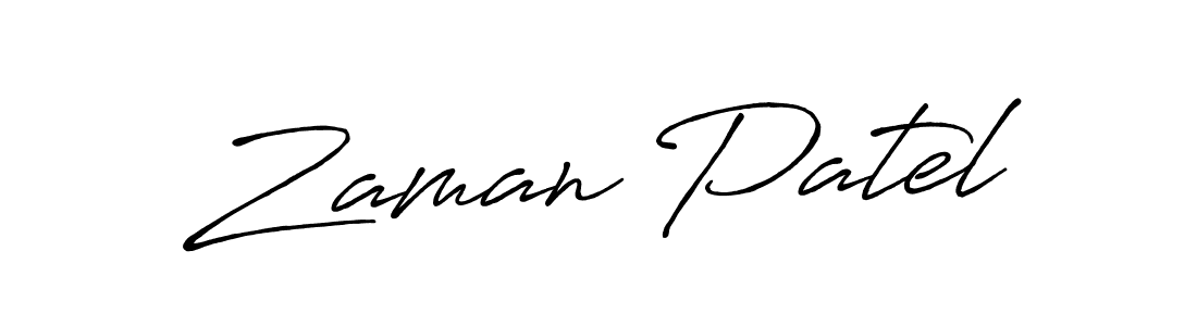 Design your own signature with our free online signature maker. With this signature software, you can create a handwritten (Antro_Vectra_Bolder) signature for name Zaman Patel. Zaman Patel signature style 7 images and pictures png