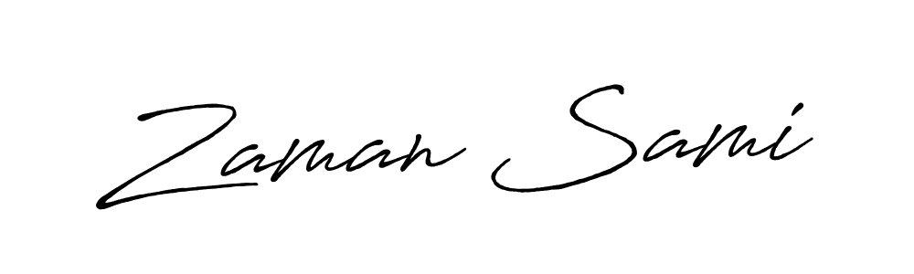How to make Zaman Sami signature? Antro_Vectra_Bolder is a professional autograph style. Create handwritten signature for Zaman Sami name. Zaman Sami signature style 7 images and pictures png