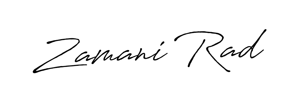 Make a beautiful signature design for name Zamani Rad. With this signature (Antro_Vectra_Bolder) style, you can create a handwritten signature for free. Zamani Rad signature style 7 images and pictures png