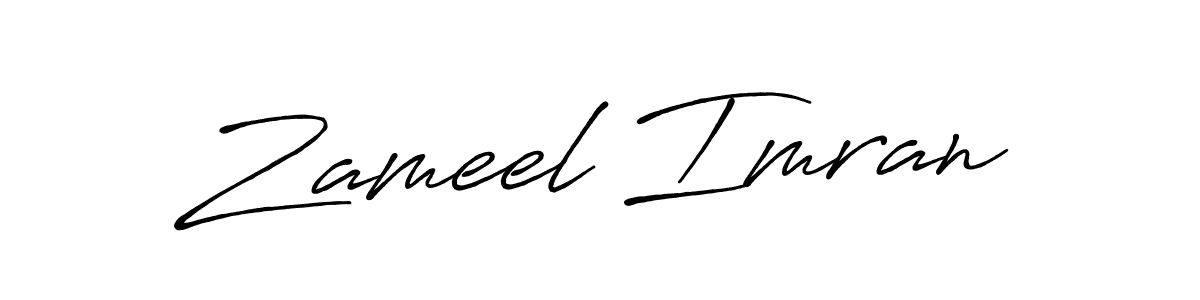 Design your own signature with our free online signature maker. With this signature software, you can create a handwritten (Antro_Vectra_Bolder) signature for name Zameel Imran. Zameel Imran signature style 7 images and pictures png