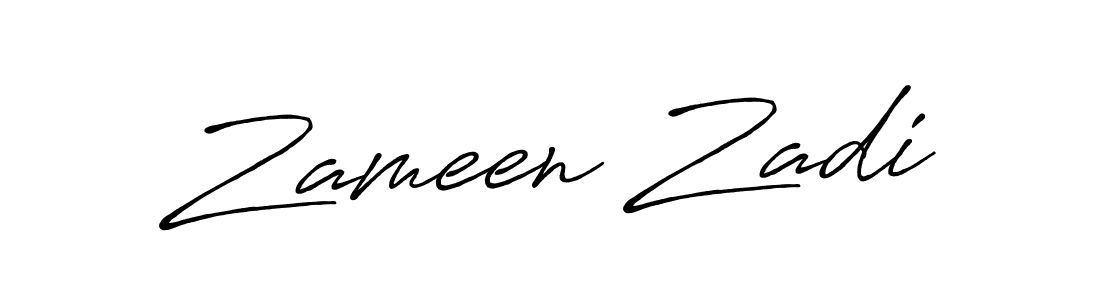 Create a beautiful signature design for name Zameen Zadi. With this signature (Antro_Vectra_Bolder) fonts, you can make a handwritten signature for free. Zameen Zadi signature style 7 images and pictures png