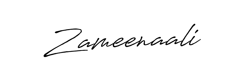 Create a beautiful signature design for name Zameenaali. With this signature (Antro_Vectra_Bolder) fonts, you can make a handwritten signature for free. Zameenaali signature style 7 images and pictures png