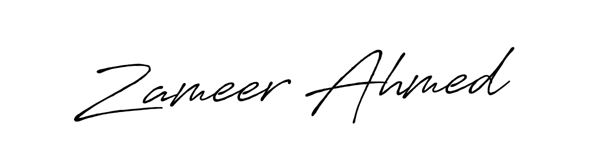 Zameer Ahmed stylish signature style. Best Handwritten Sign (Antro_Vectra_Bolder) for my name. Handwritten Signature Collection Ideas for my name Zameer Ahmed. Zameer Ahmed signature style 7 images and pictures png