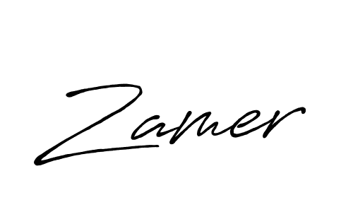 How to make Zamer signature? Antro_Vectra_Bolder is a professional autograph style. Create handwritten signature for Zamer name. Zamer signature style 7 images and pictures png