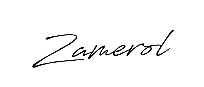 Zamerol stylish signature style. Best Handwritten Sign (Antro_Vectra_Bolder) for my name. Handwritten Signature Collection Ideas for my name Zamerol. Zamerol signature style 7 images and pictures png