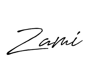 It looks lik you need a new signature style for name Zami. Design unique handwritten (Antro_Vectra_Bolder) signature with our free signature maker in just a few clicks. Zami signature style 7 images and pictures png