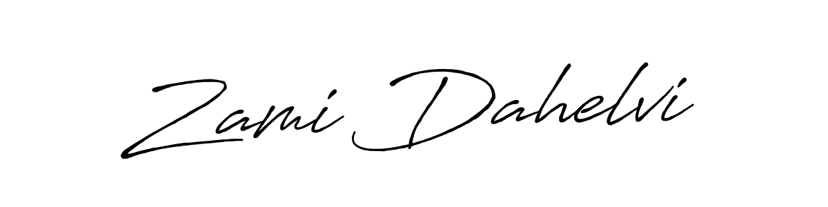 How to make Zami Dahelvi signature? Antro_Vectra_Bolder is a professional autograph style. Create handwritten signature for Zami Dahelvi name. Zami Dahelvi signature style 7 images and pictures png