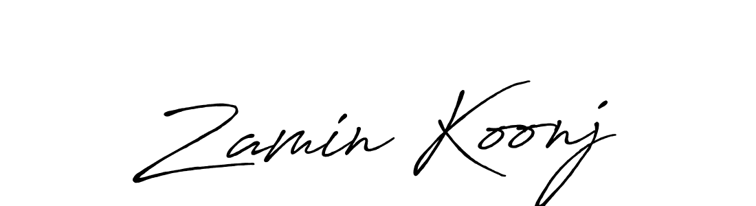 Also You can easily find your signature by using the search form. We will create Zamin Koonj name handwritten signature images for you free of cost using Antro_Vectra_Bolder sign style. Zamin Koonj signature style 7 images and pictures png