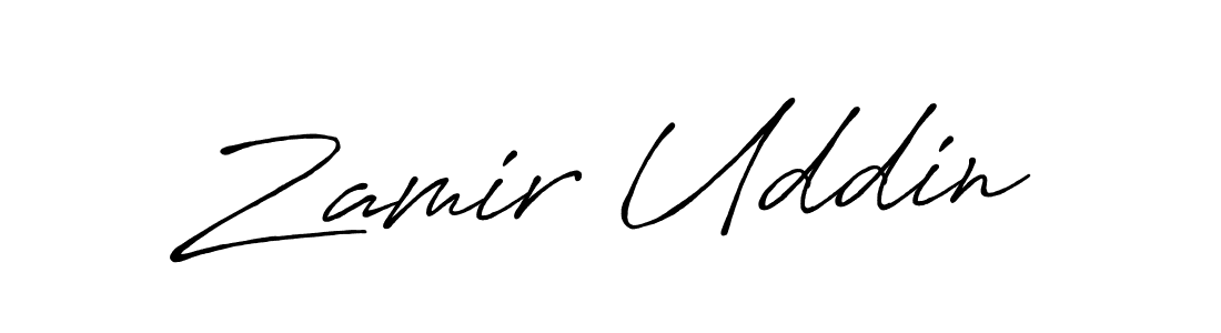 Make a beautiful signature design for name Zamir Uddin. With this signature (Antro_Vectra_Bolder) style, you can create a handwritten signature for free. Zamir Uddin signature style 7 images and pictures png