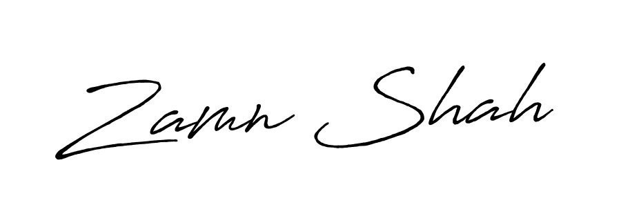 How to make Zamn Shah signature? Antro_Vectra_Bolder is a professional autograph style. Create handwritten signature for Zamn Shah name. Zamn Shah signature style 7 images and pictures png